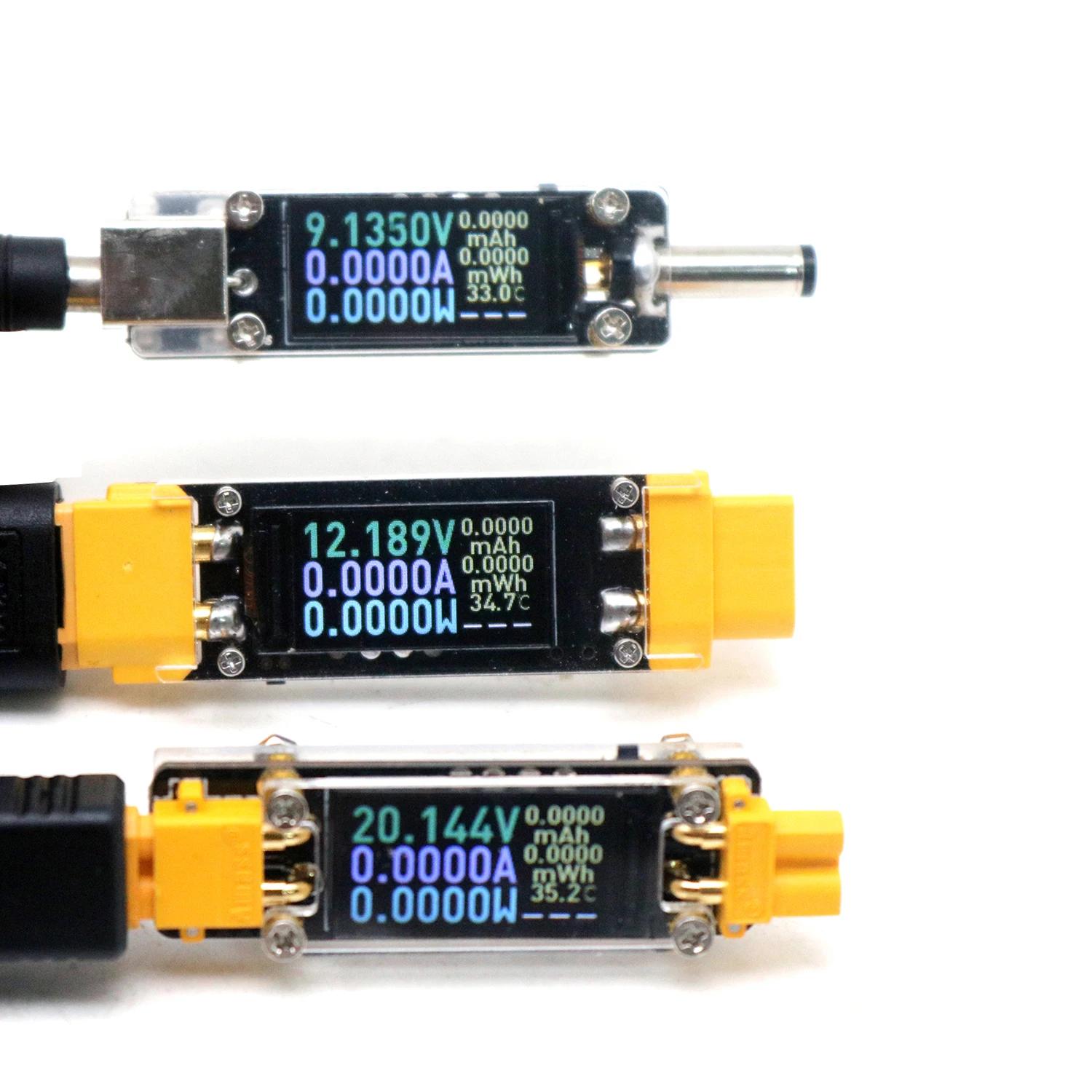 Drone Battery Voltage Checker - 20A DC XT30/XT60 Bidirectional Meter Coulomb