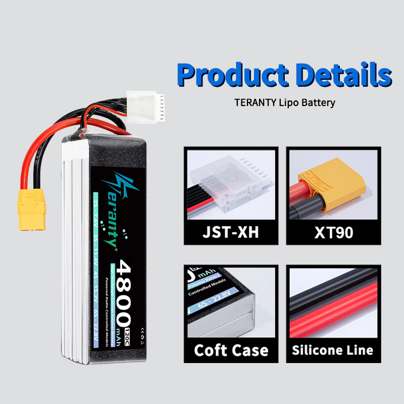 TERANTY 6S 4800mAh Lipo Batter - đánh giá và giá Drone Battery Connector
