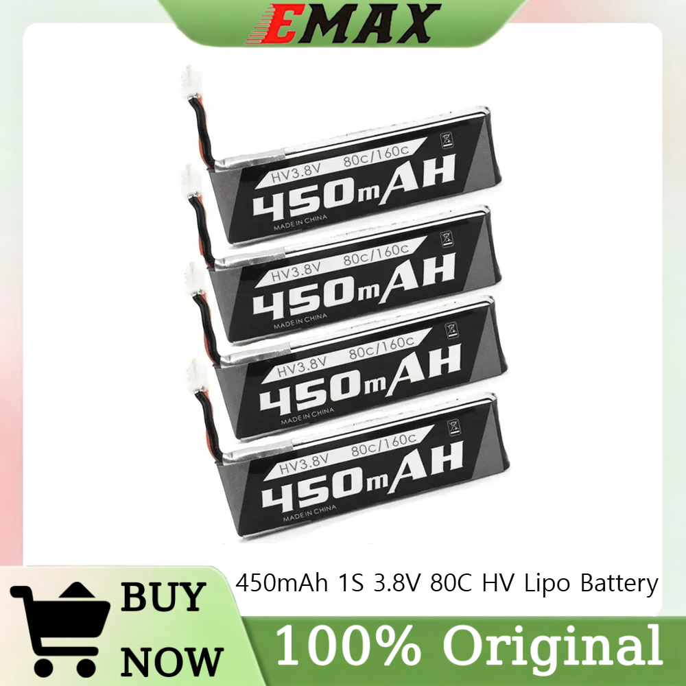 4PCS EMAX 450mAh 1S 3.8V HV 80 - đánh giá và giá Drone Battery Connector
