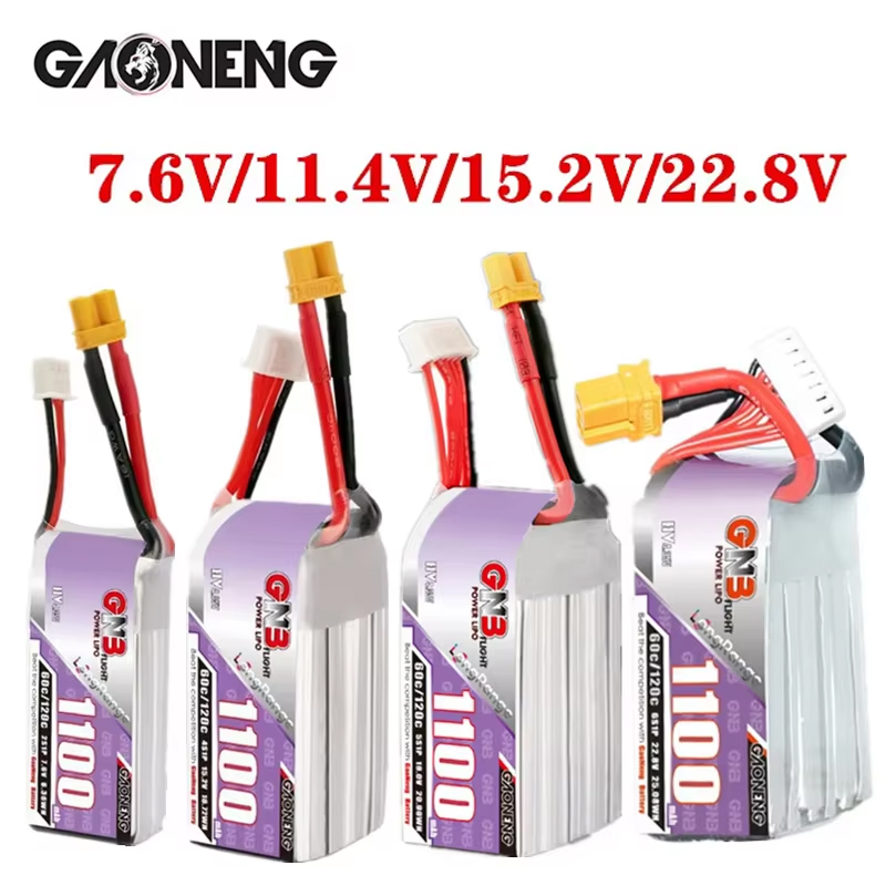 GNB 1100mAh 2S 3S 4S 6S 60C/12 - đánh giá và giá Drone Battery Connector